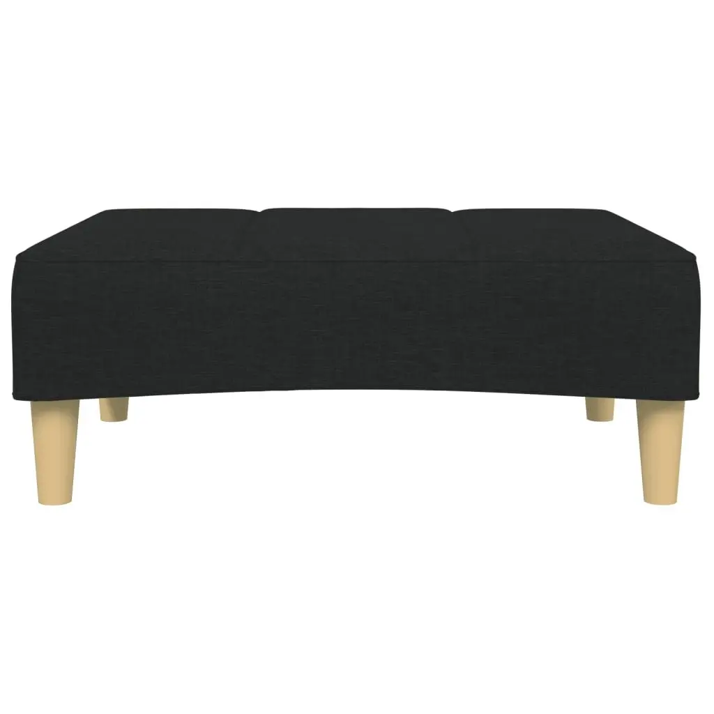 Black Fabric Footstool Ottoman Foot Rest Sofa Recliner Lounge Living Room