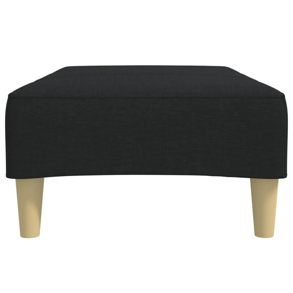 Black Fabric Footstool Ottoman Foot Rest Sofa Recliner Lounge Living Room