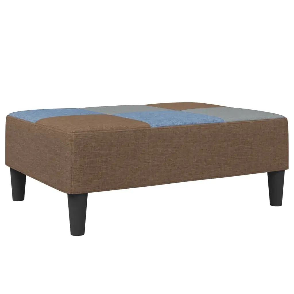 Multicolour Footstool with Stable Plywood Frame