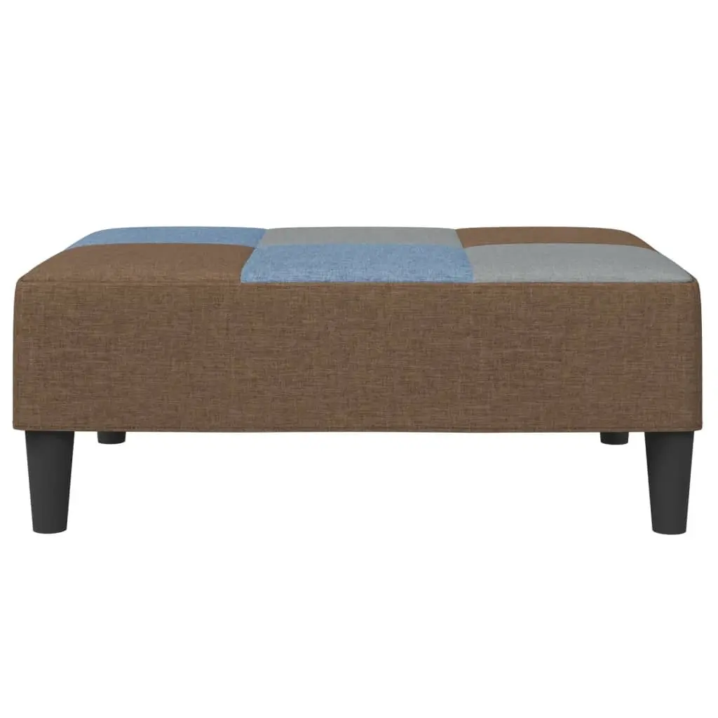 Multicolour Footstool with Stable Plywood Frame