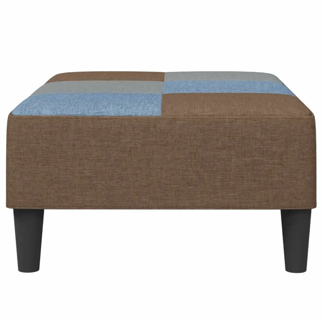 Multicolour Footstool with Stable Plywood Frame