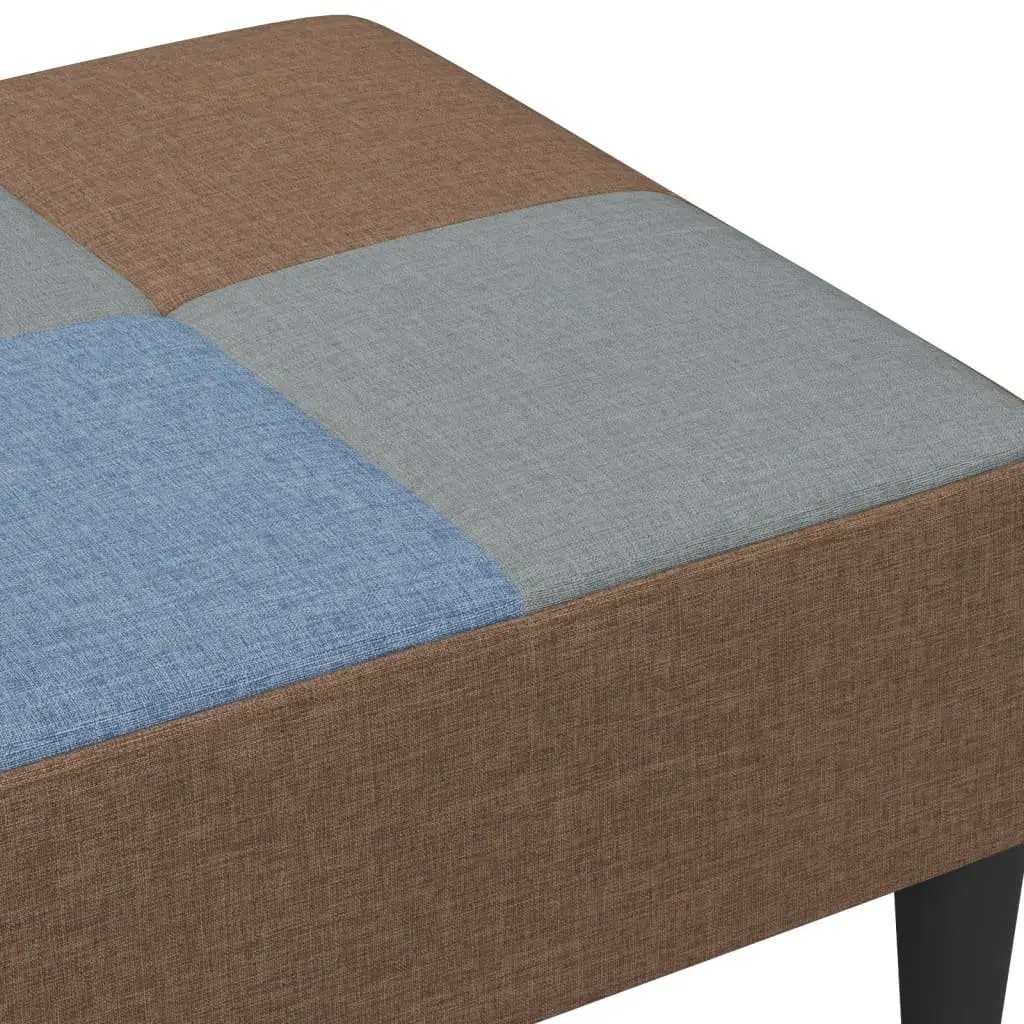 Multicolour Footstool with Stable Plywood Frame