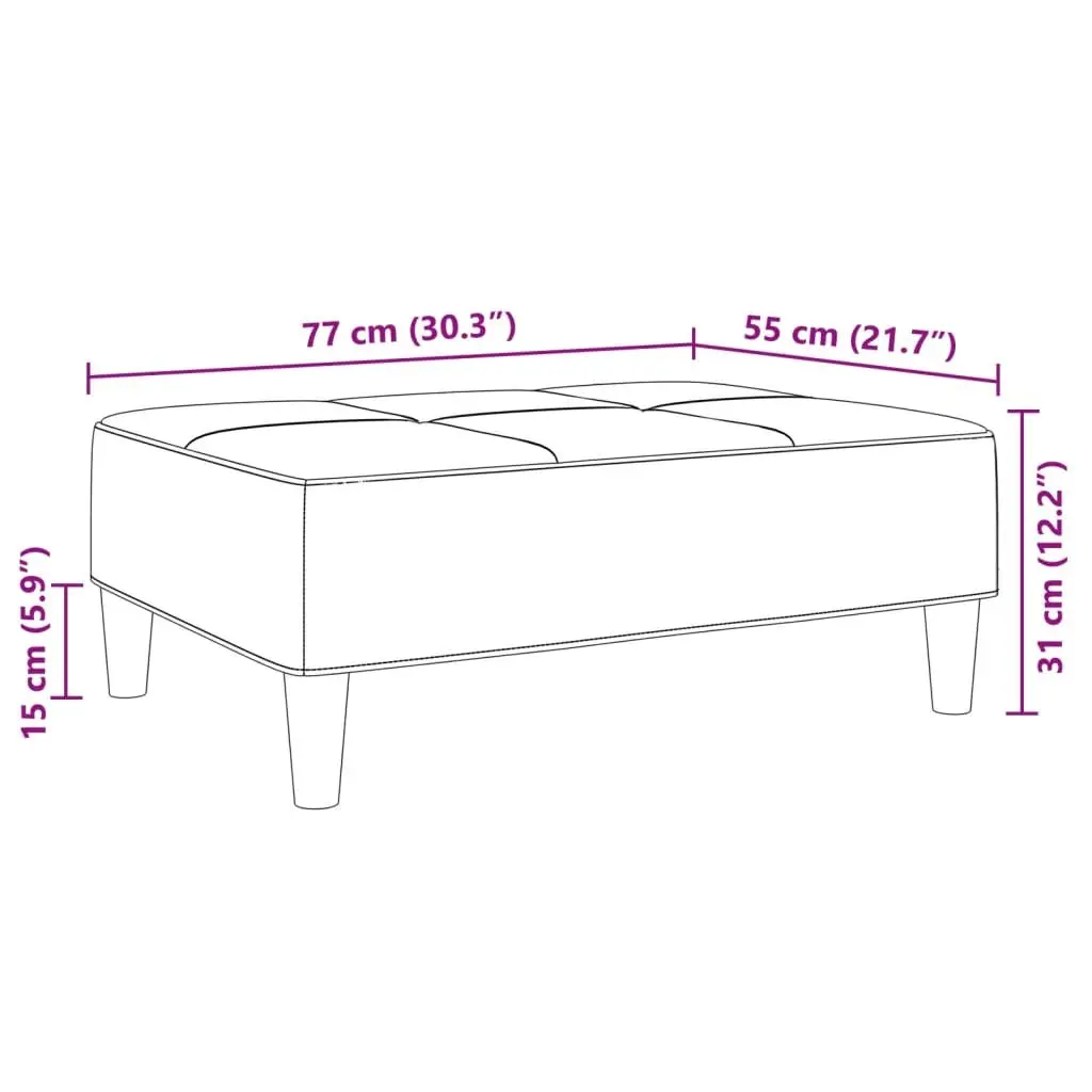 Multicolour Footstool with Stable Plywood Frame