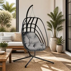 Compact Hanging Egg Chair for Garden Spaces