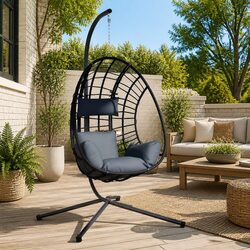 Concise Hanging Egg Chair with Stand Details