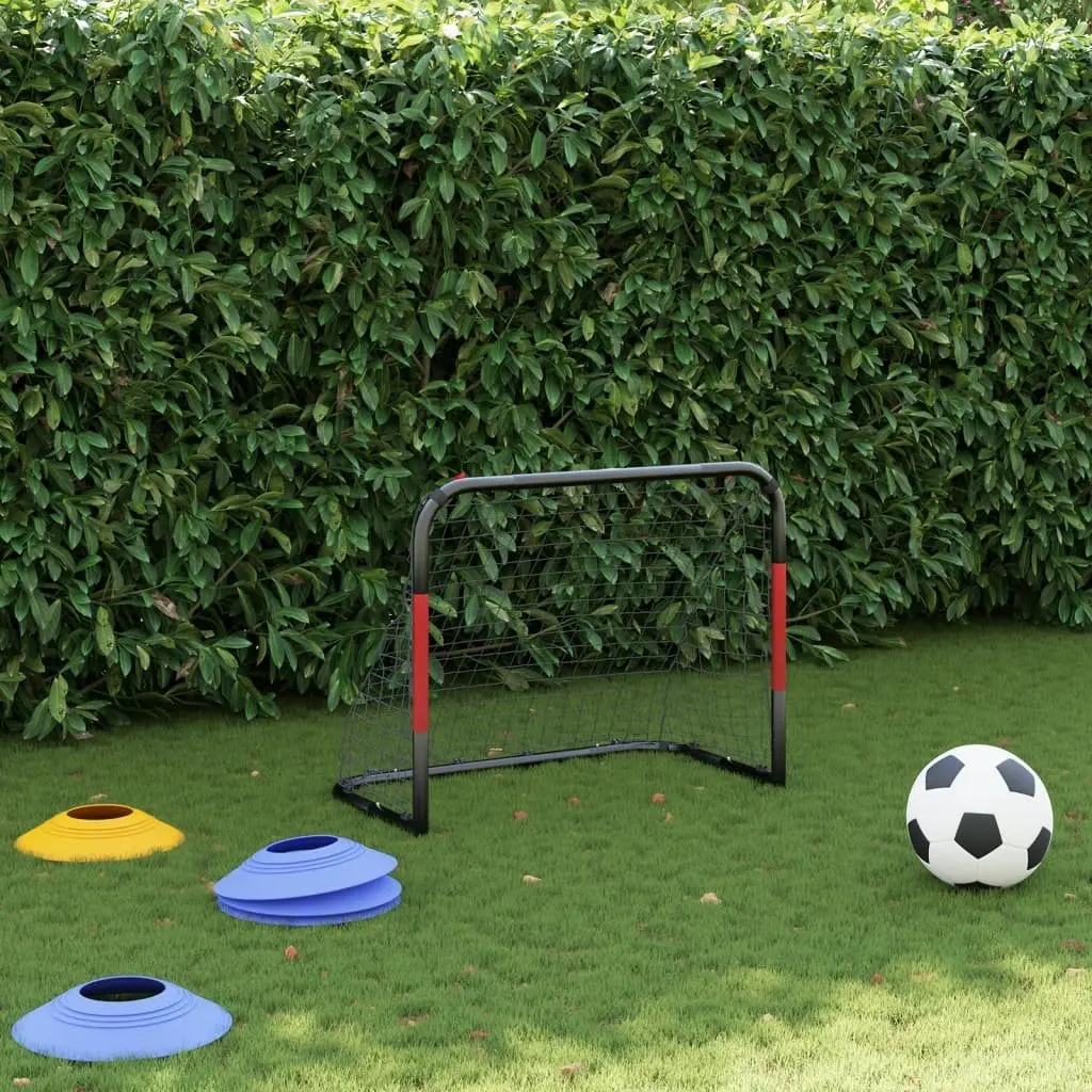 Soccer Goal Black 90 x 48 x 71 cm Durable Polyester Net for Training and Games