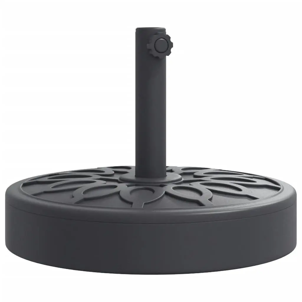 Parasol Base Round Black 25kg Outdoor Umbrella Stand Stable Pole Ø38 Ø48mm