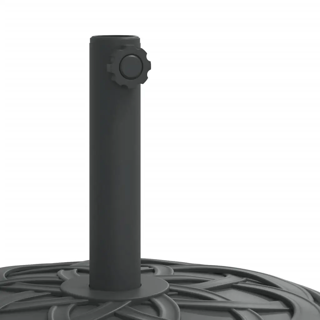 Parasol Base Black 25kg Concrete-filled Stable Umbrella Stand Outdoor Garden Pole Mount