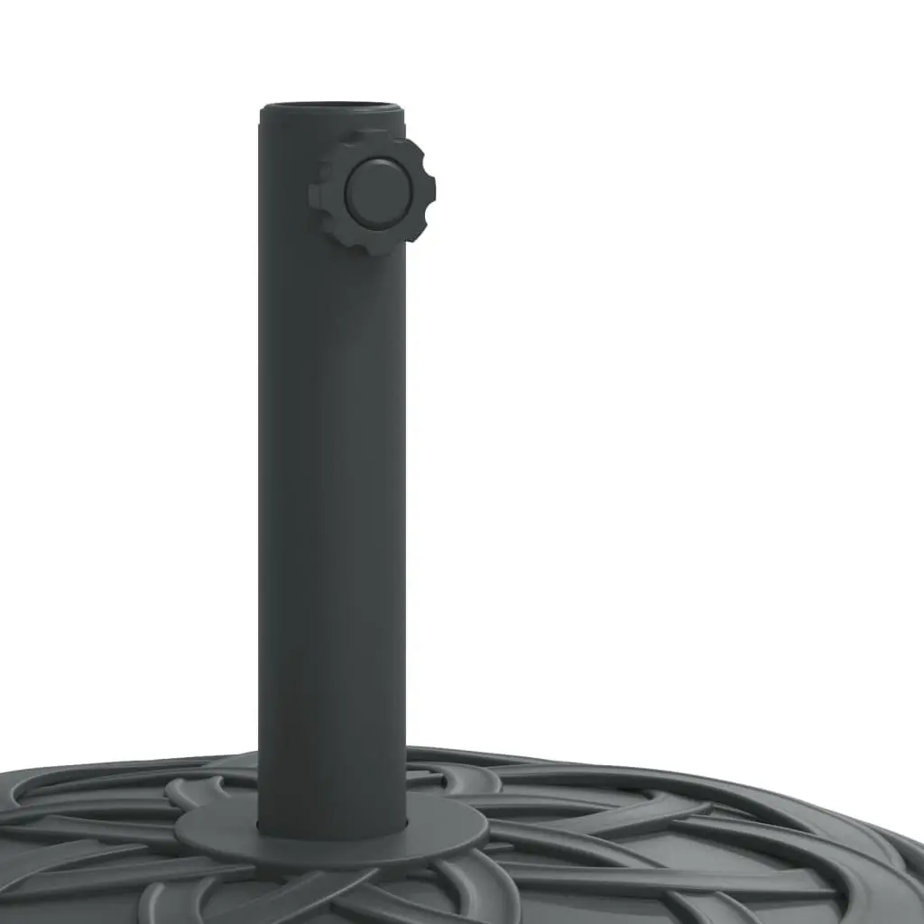 Parasol Base Black Round Outdoor Umbrella Stand with Lockable Castors