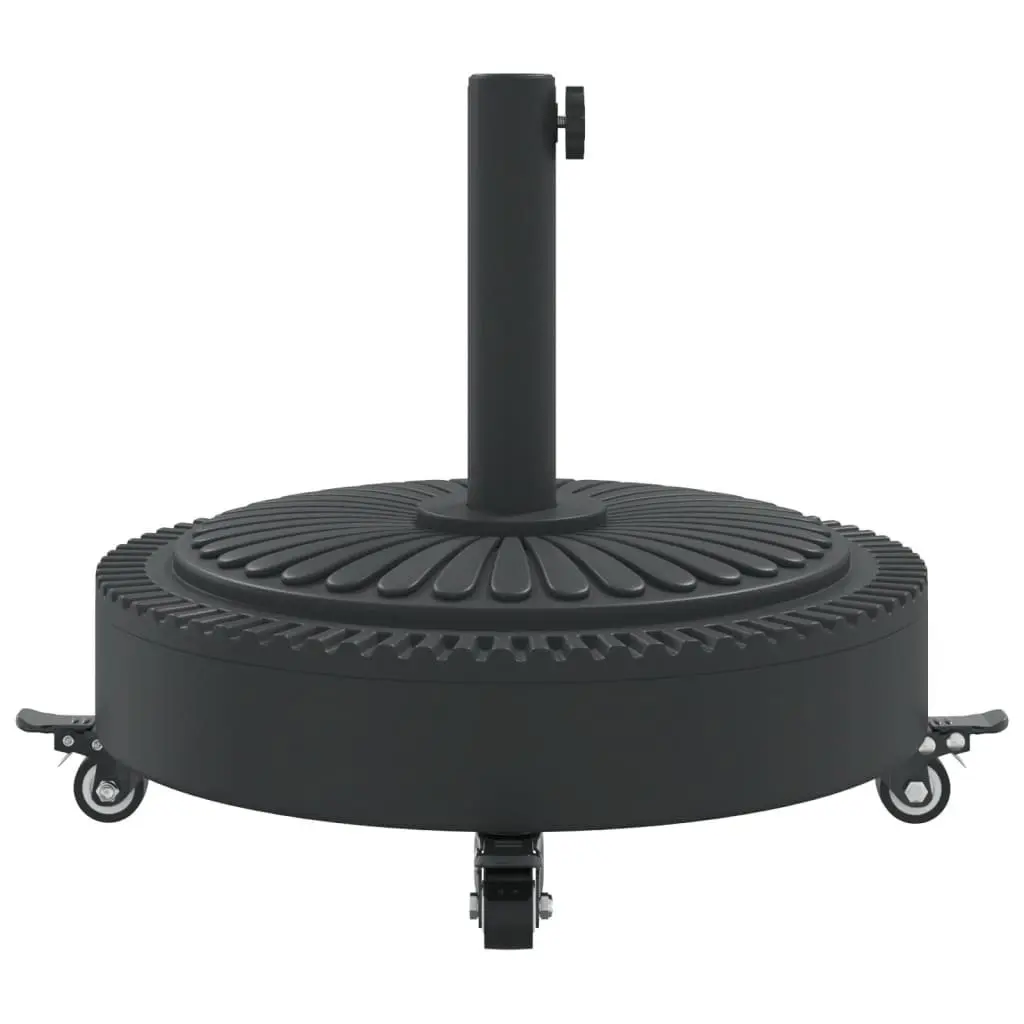 Round Parasol Base Black 27kg Lockable Castors