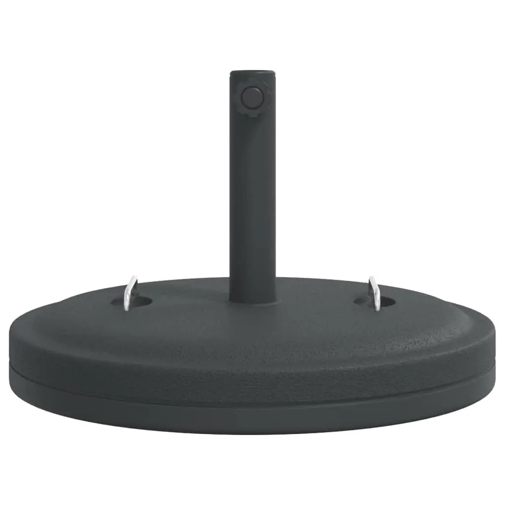 Round Parasol Base Black 25 kg Stable Outdoor Umbrella Stand with Handles