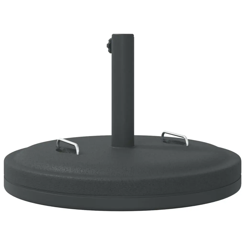 Round Parasol Base Black 25 kg Stable Outdoor Umbrella Stand with Handles