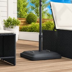 Black Parasol Base with Handles for Easy Use