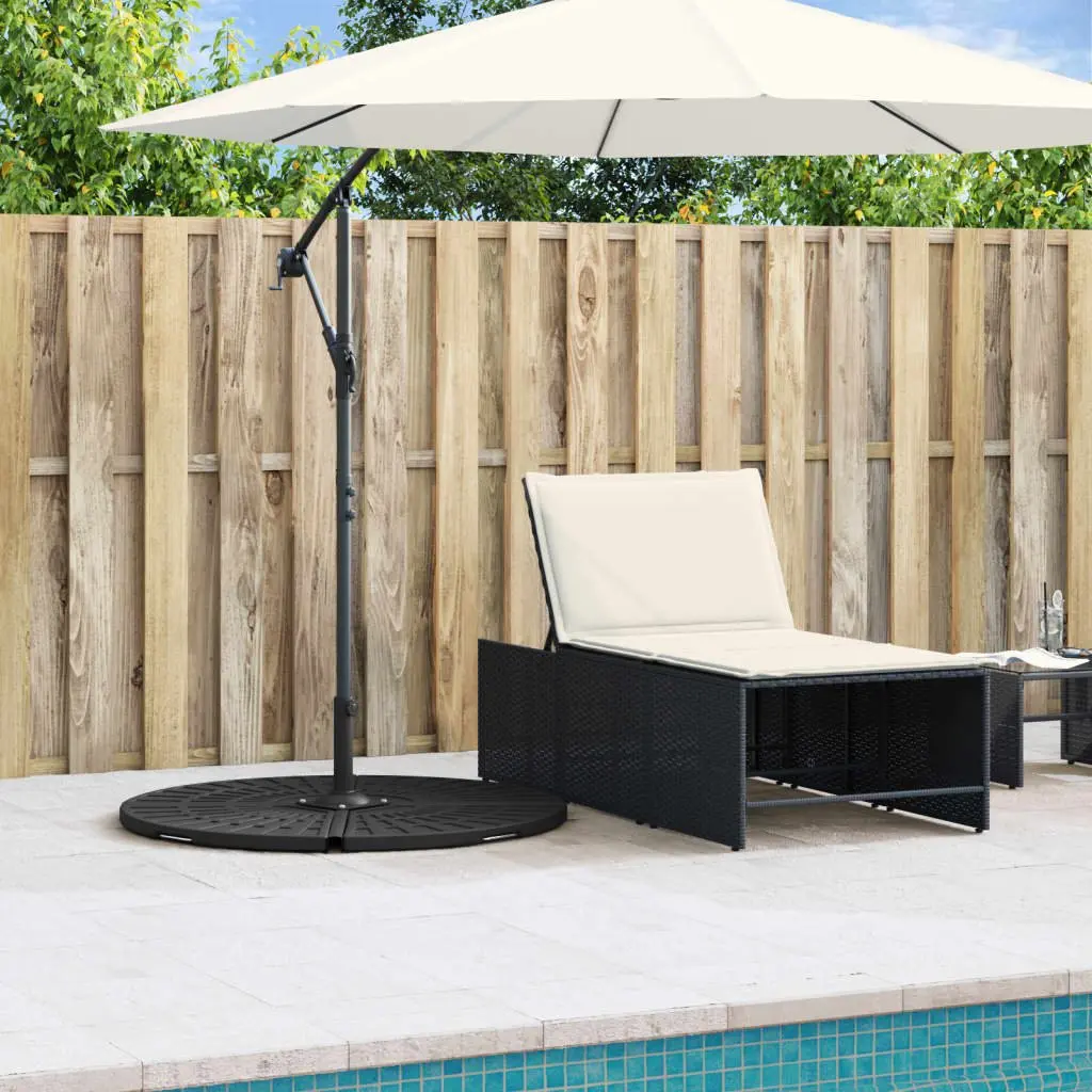 Parasol Base Weight Black 14kg with Handle for Cross Stand Umbrella