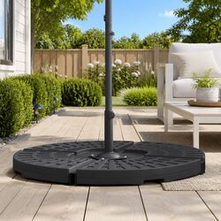 Parasol Base Weight 20kg with Handle for Cross Stand Umbrellas Garden