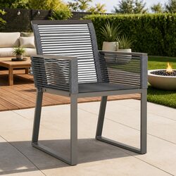 Black Garden Chair Set of 4 - Comfort Meets Durability