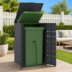 Compact and Sturdy Garden Waste Bin Storage Unit