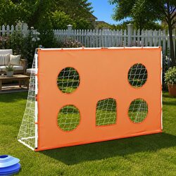 Kids Football Goal with Target Mat for Skill Development