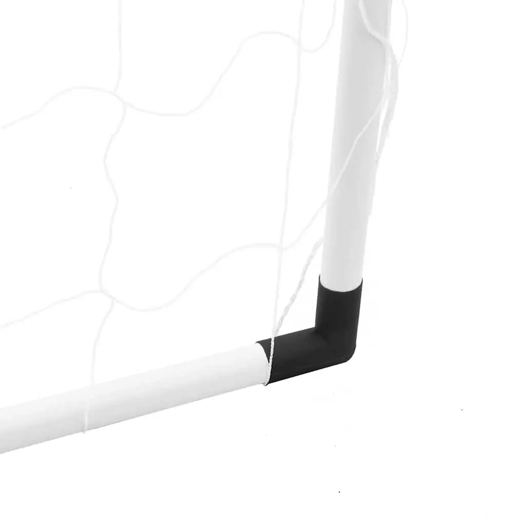 Kids Football Goal White 182x62x118cm Target Mat and Ball Indoor Outdoor