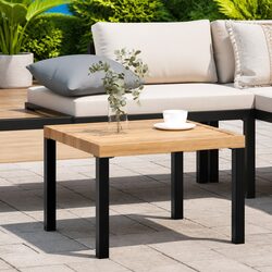 Compact Black Garden Coffee Table - Your Outdoor Solution 55x55x39.5 cm