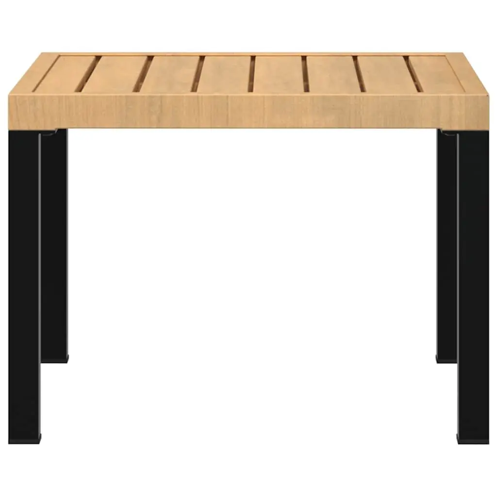 Garden Coffee Table Outdoor Patio Furniture Black 55x55x39.5 cm Steel Frame