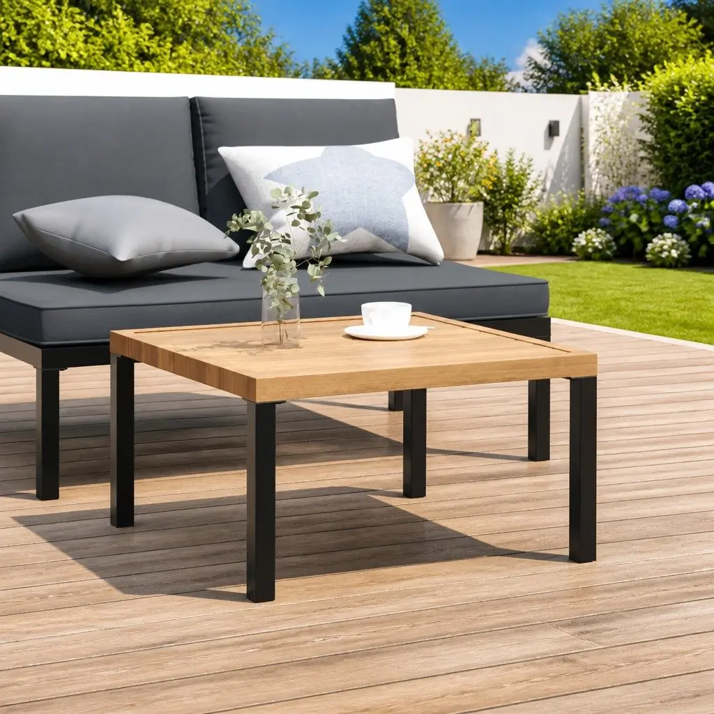 Garden Coffee Table, Black Finish