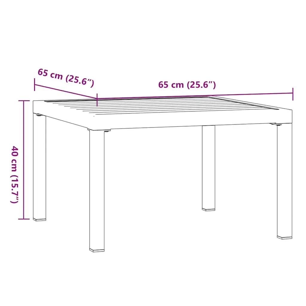 Garden Coffee Table, Black Finish
