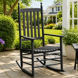 Compact and Stylish Black Rocking Chair