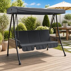 Garden Swing Bench with Canopy