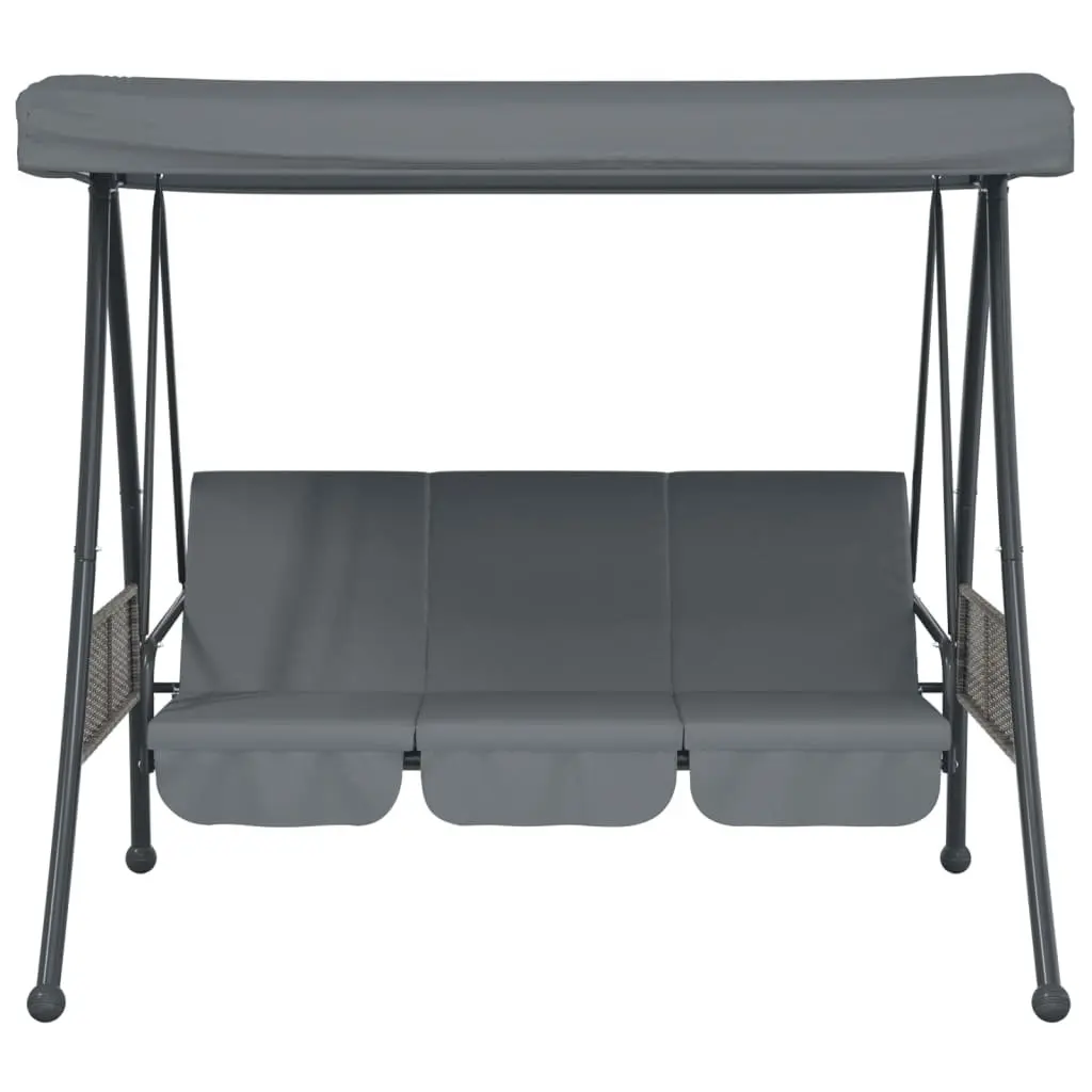 Garden Swing Bench 2-in-1 Adjustable Canopy Outdoor Porch Chair Lounge Seating