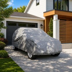 SUV Car Cover Grey M Size Non-Woven Fabric Storage Protection Windproof