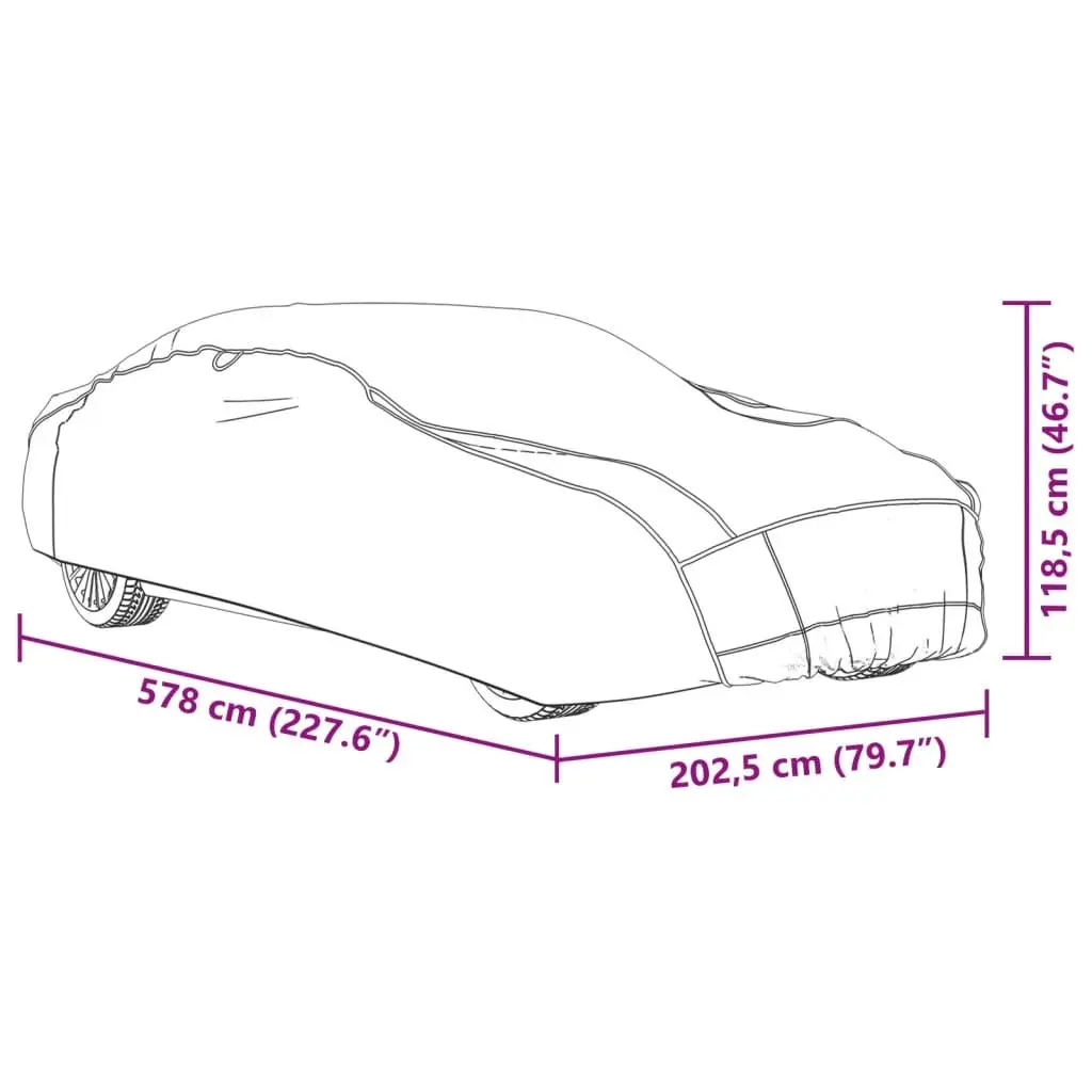 Sedan Car Cover Silver XXL Full Protection Hail Snow UV Outdoor Indoor Storage