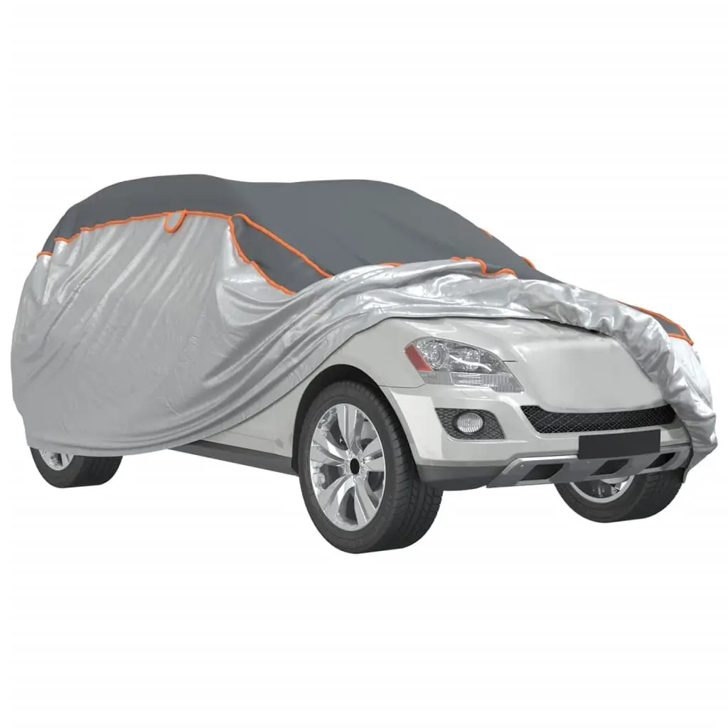 Car Cover Silver Full Size SUV Hail Protection 4mm EVA Foam Reflector Air Vents Adjustable Straps