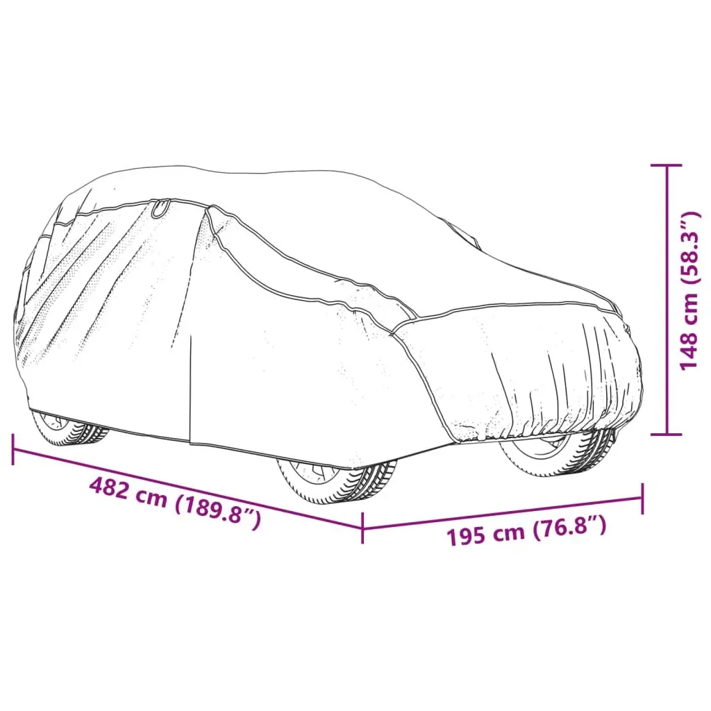 Car Cover Silver Full Size SUV Hail Protection 4mm EVA Foam Reflector Air Vents Adjustable Straps
