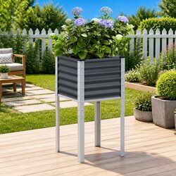 Your New Garden Companion: Anthracite Planter Box 45x45x88cm