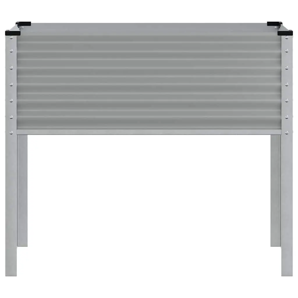 Garden Planter Box Steel Grey Outdoor Flowers Vegetables Herbs Patio Balcony