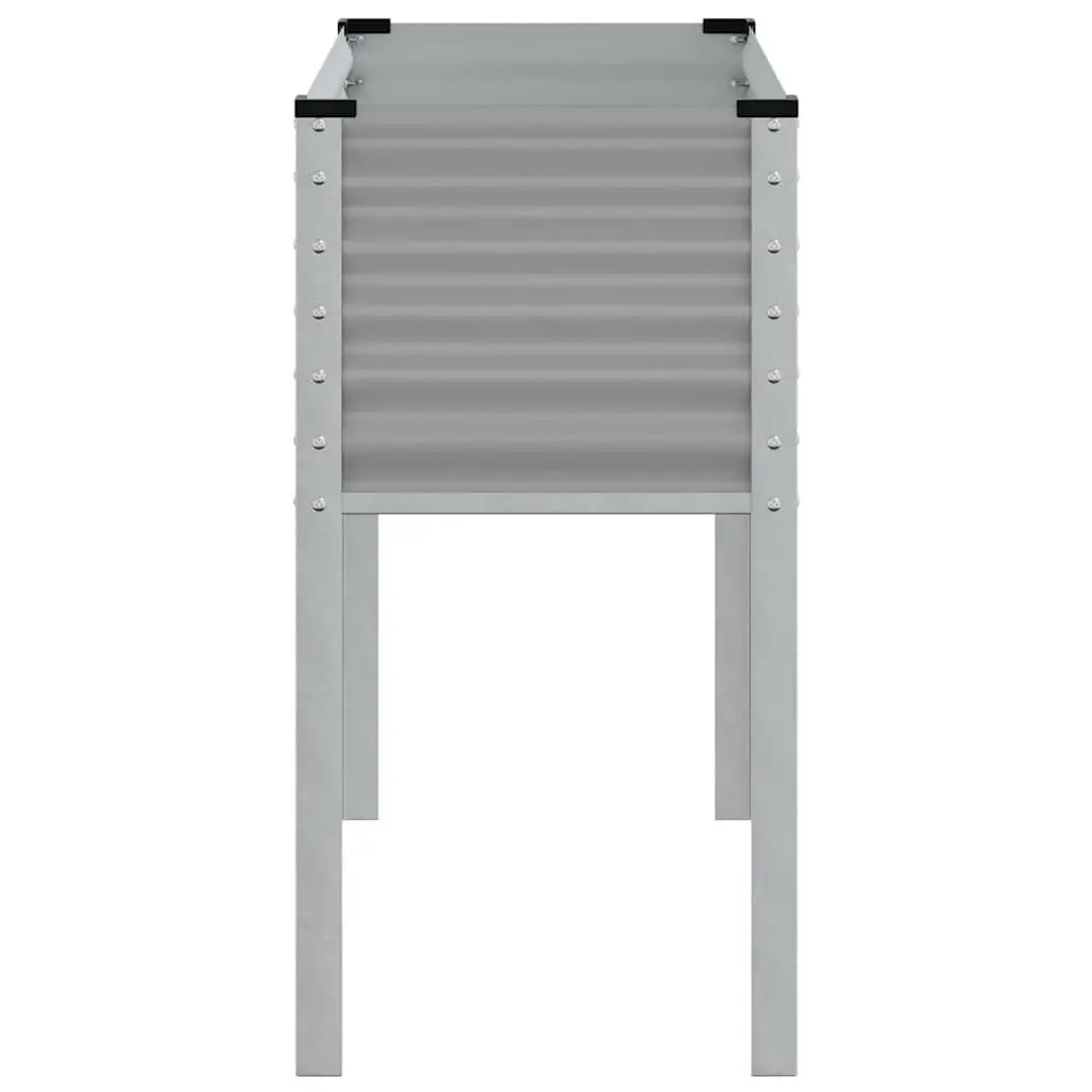 Garden Planter Box Steel Grey Outdoor Flowers Vegetables Herbs Patio Balcony