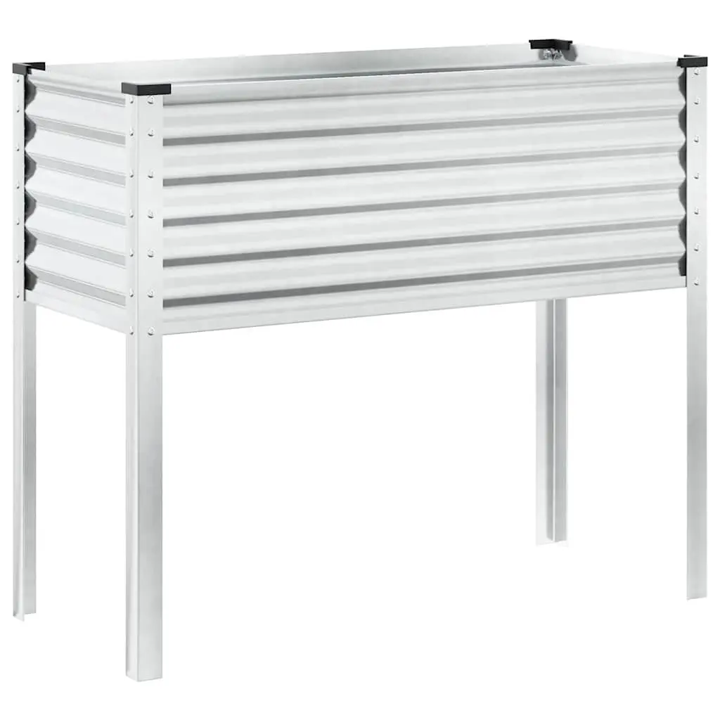 Steel Garden Planter Box Brown 100x45x90 cm Weather Resistant for Flowers Vegetables