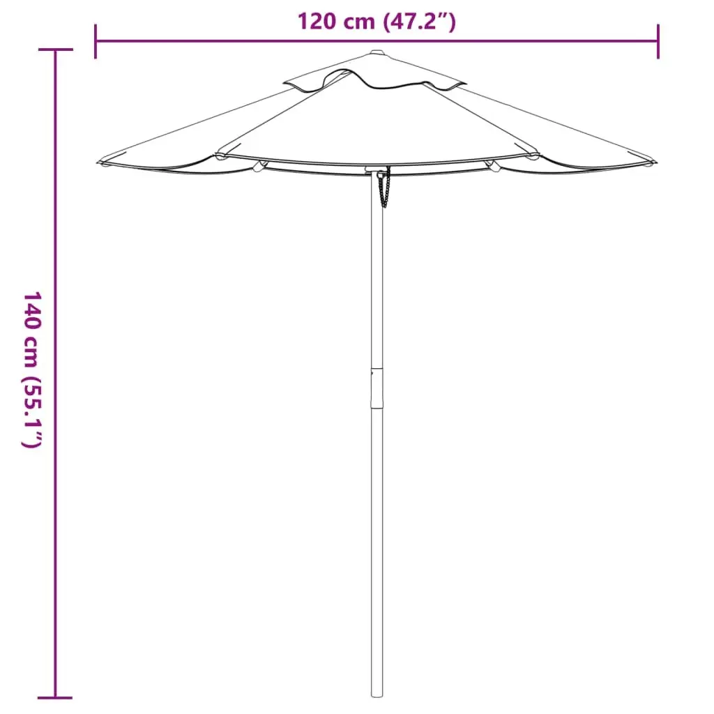 Kids Garden Umbrella Blue 120x140cm Portable Sunshade Canopy
