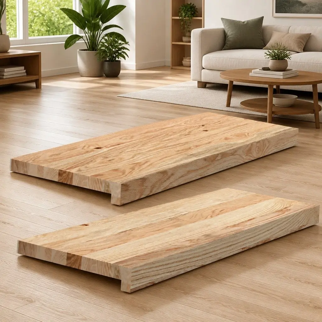 Window Sill Brown 70x25x2 cm Solid Oak Wood Untreated Natural Display Ledge Pair