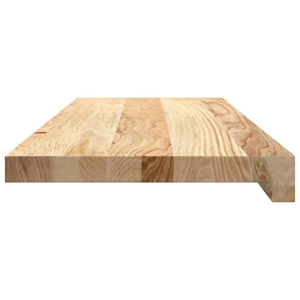 Window Sill Brown 70x25x2 cm Solid Oak Wood Untreated Natural Display Ledge Pair