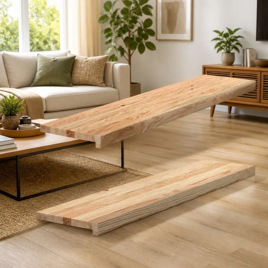 Window Sills Brown 110x30x2cm Solid Oak Untreated Surface 2 Piece