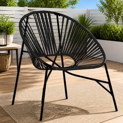 Stylish Black Outdoor Egg Chair for Relaxation