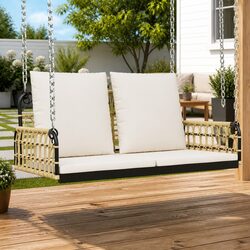 Swing Bench with Cushions