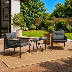 Outdoor Garden Chairs with Cushions - 2 Piece Set