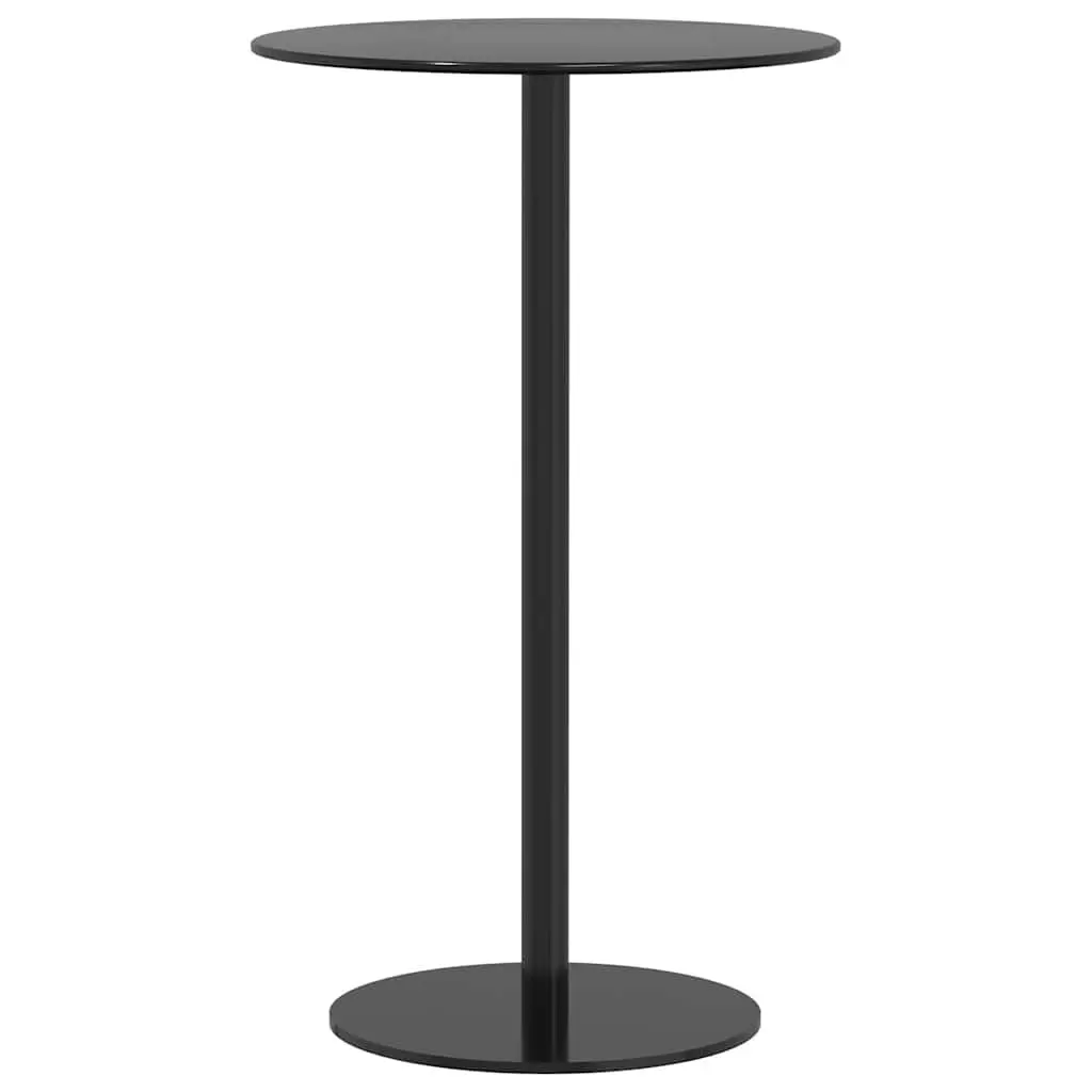 Black Round Steel Frame Garden Table Ø60cm Outdoor Dining Patio Furniture