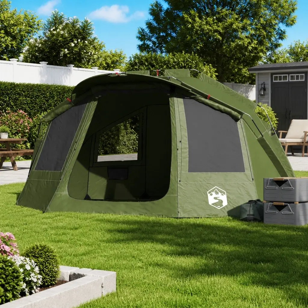 Fishing Tent Green 5-Person Waterproof Outdoor Shade Lightweight Quick Setup