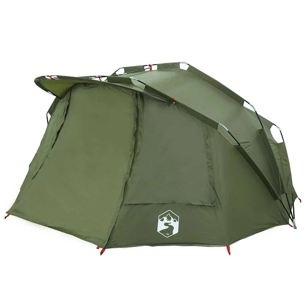 Fishing Tent Green 5-Person Waterproof Outdoor Shade Lightweight Quick Setup