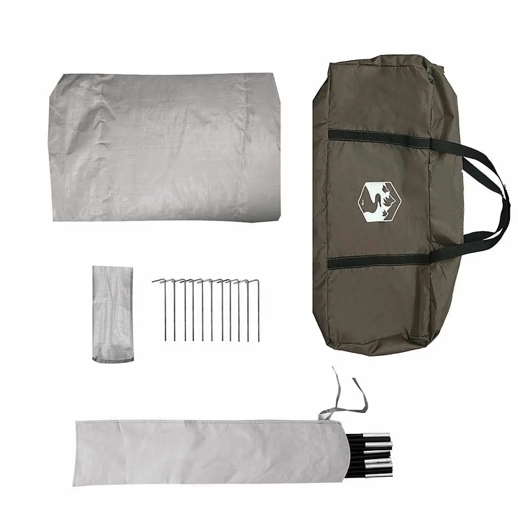 Fishing Tent Grey 5-Person Waterproof Outdoor Sun Shade