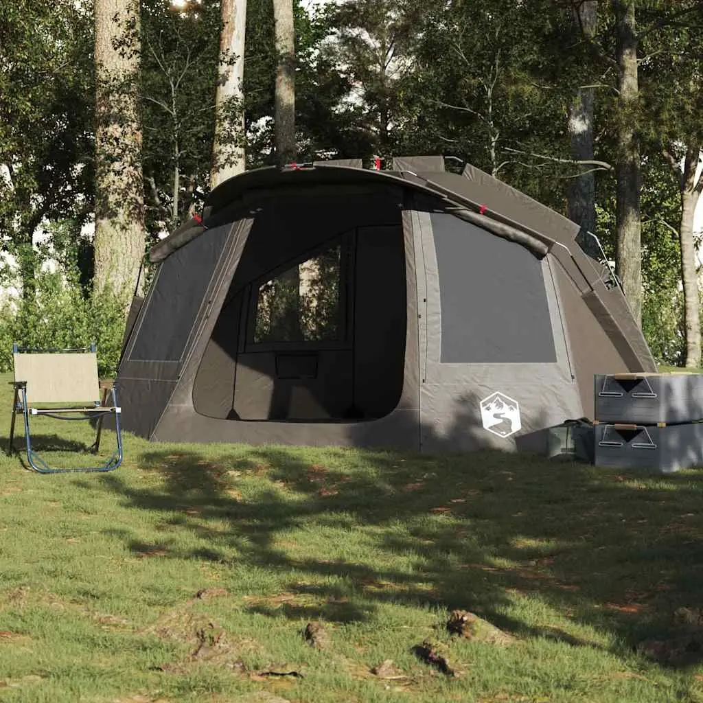 Fishing Tent Grey 5-Person Waterproof Outdoor Sun Shade